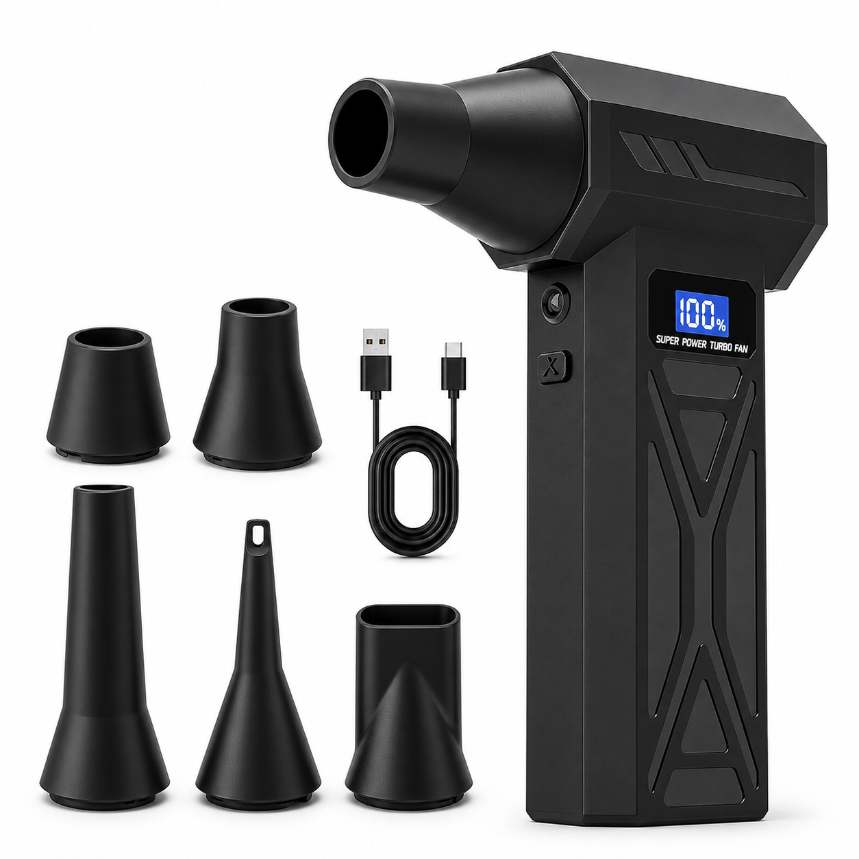 Souffleur Turbo Rechargeable Embrasé – Cheminée, Barbecue et Braséro