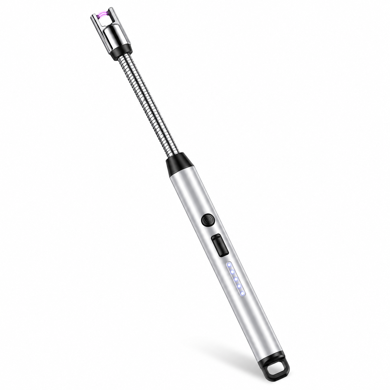 Briquet Électrique Rechargeable Col Flexible – Argent